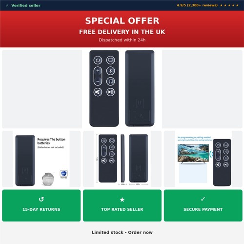 Replacement remote control for - remote,